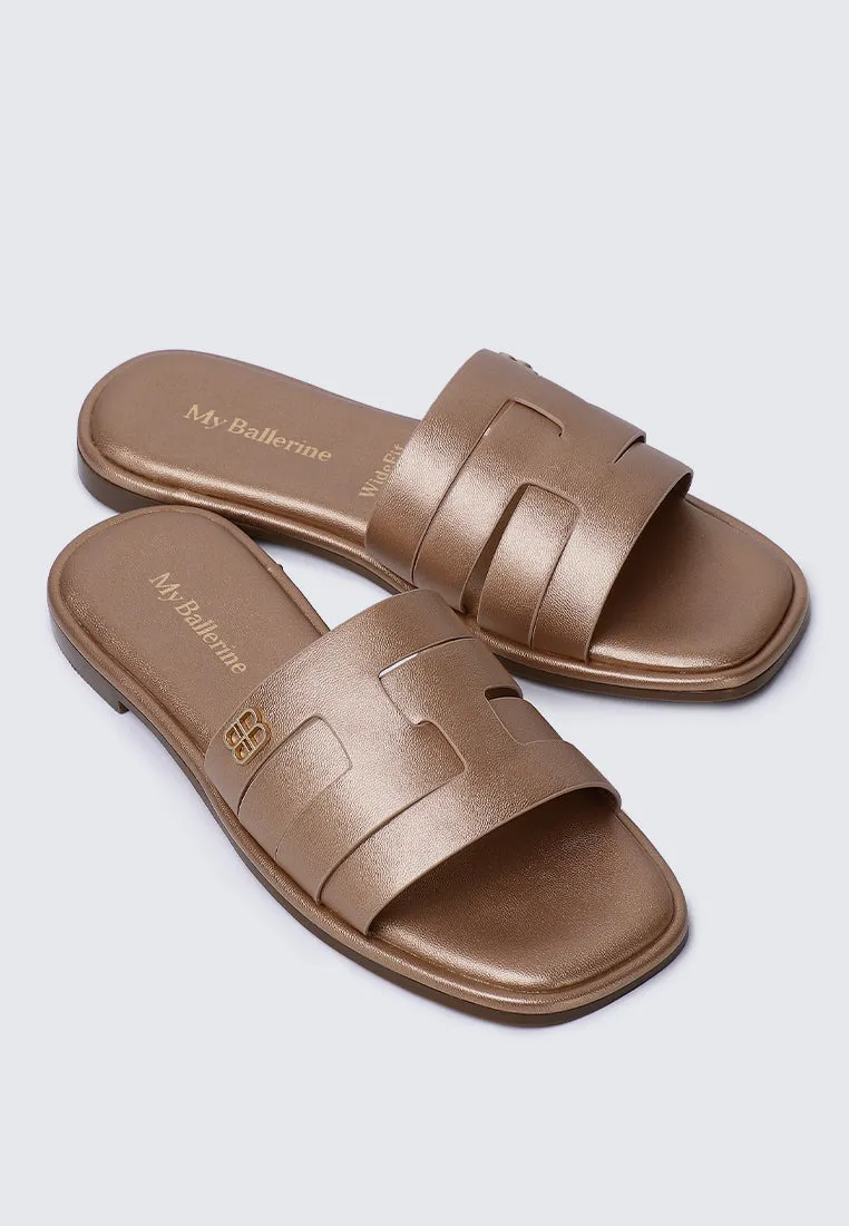 Bobi Comfy Sandal In Rose Gold