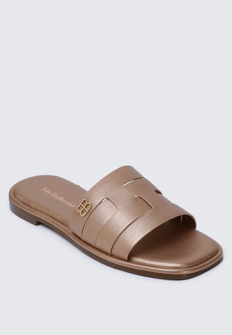 Bobi Comfy Sandal In Rose Gold