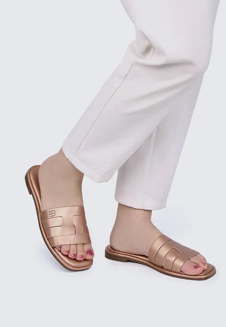 Bobi Comfy Sandal In Rose Gold