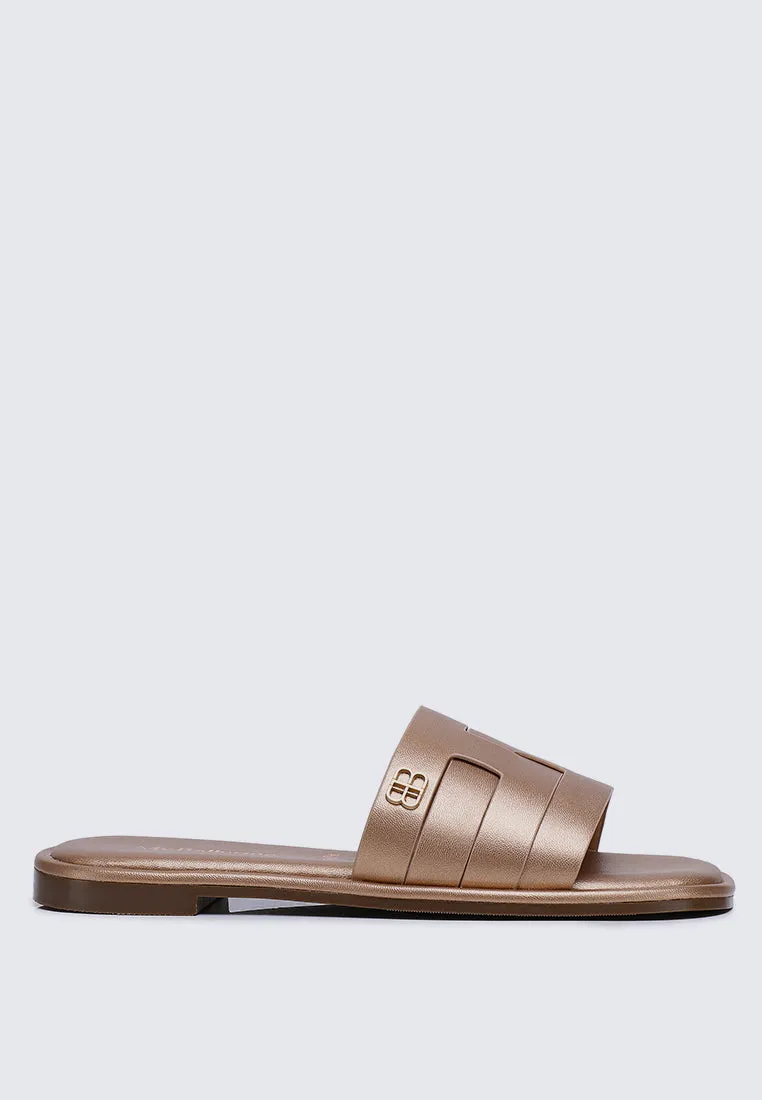 Bobi Comfy Sandal In Rose Gold