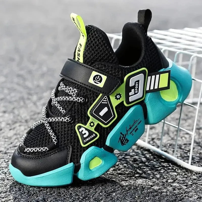 Breathable Fashion PU Leather Sneakers