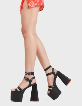 Call Me Platform Sandals Black