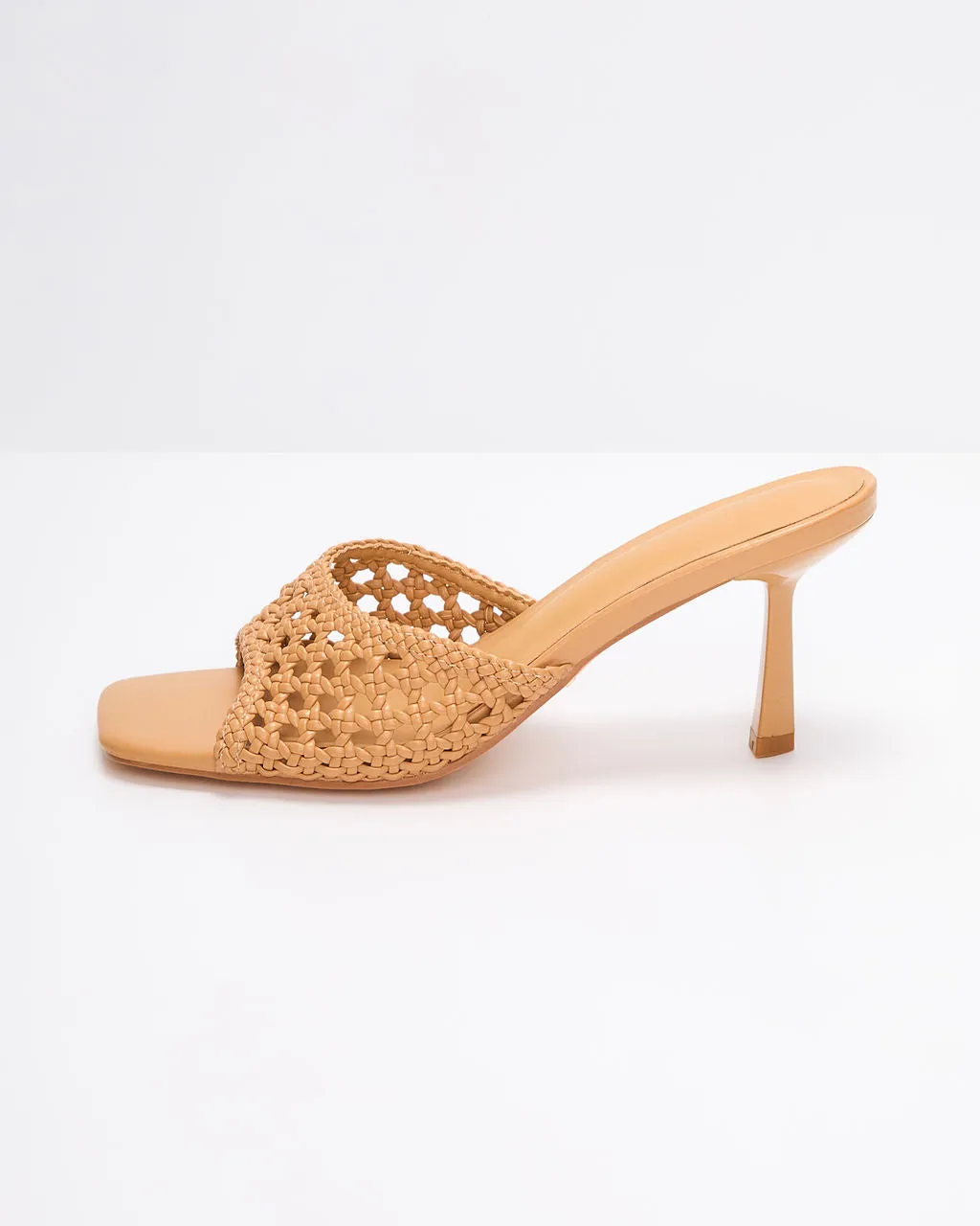 Carrie Ann Woven Open Toe Heeled Sandals