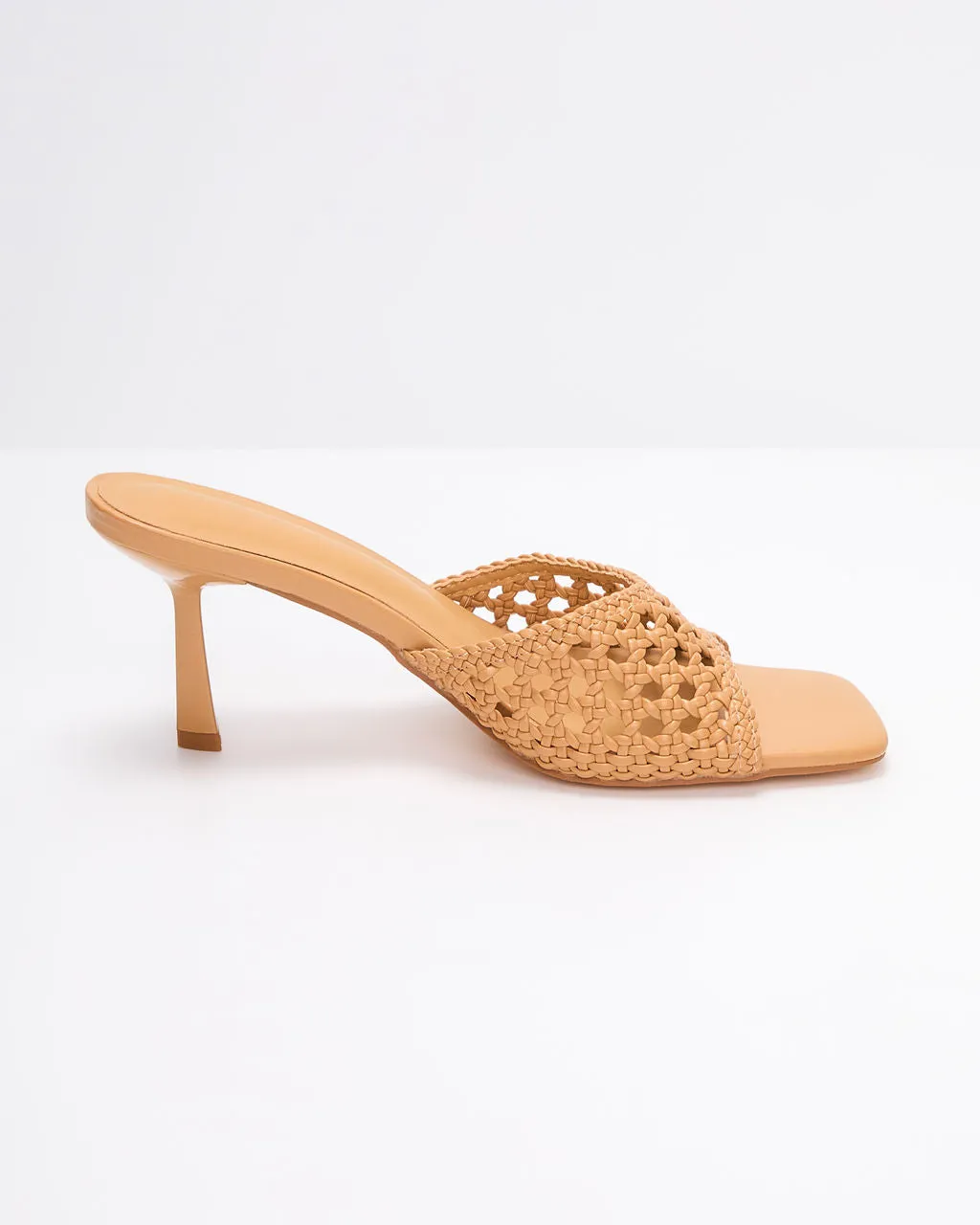 Carrie Ann Woven Open Toe Heeled Sandals