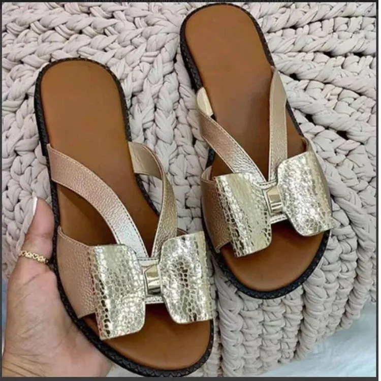 Casual Comfy Bow Flat Slippers