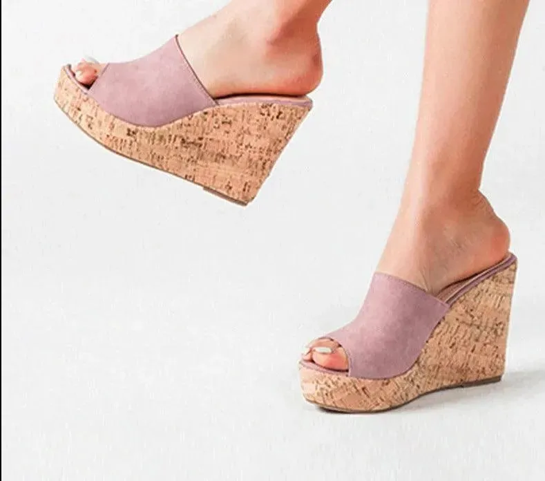 Casual Open Toe Wedge Shoes