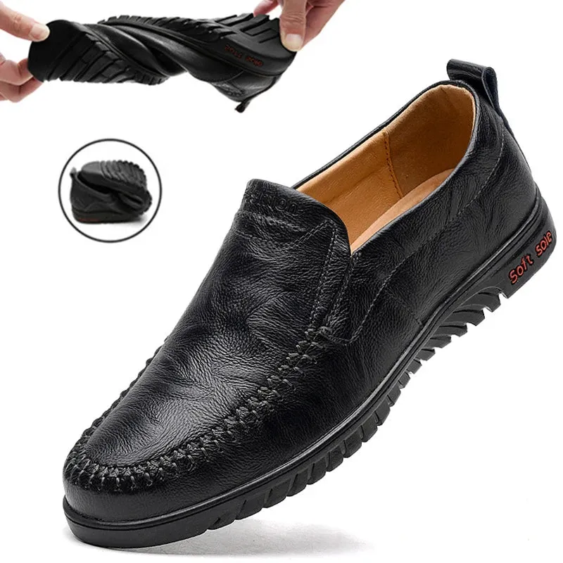 Casual Shoes Soft Men Loafers Breathable Slip On Driving Men Shoes Plus Size