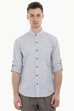 Chinese Collar Casual Shirt