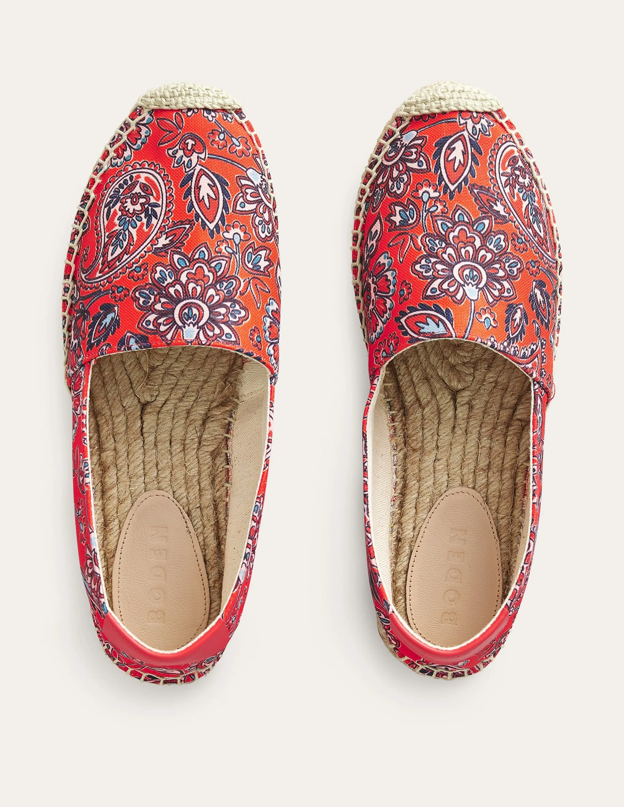 Classic Flat Espadrilles-High Risk Red, Paisley Terrace