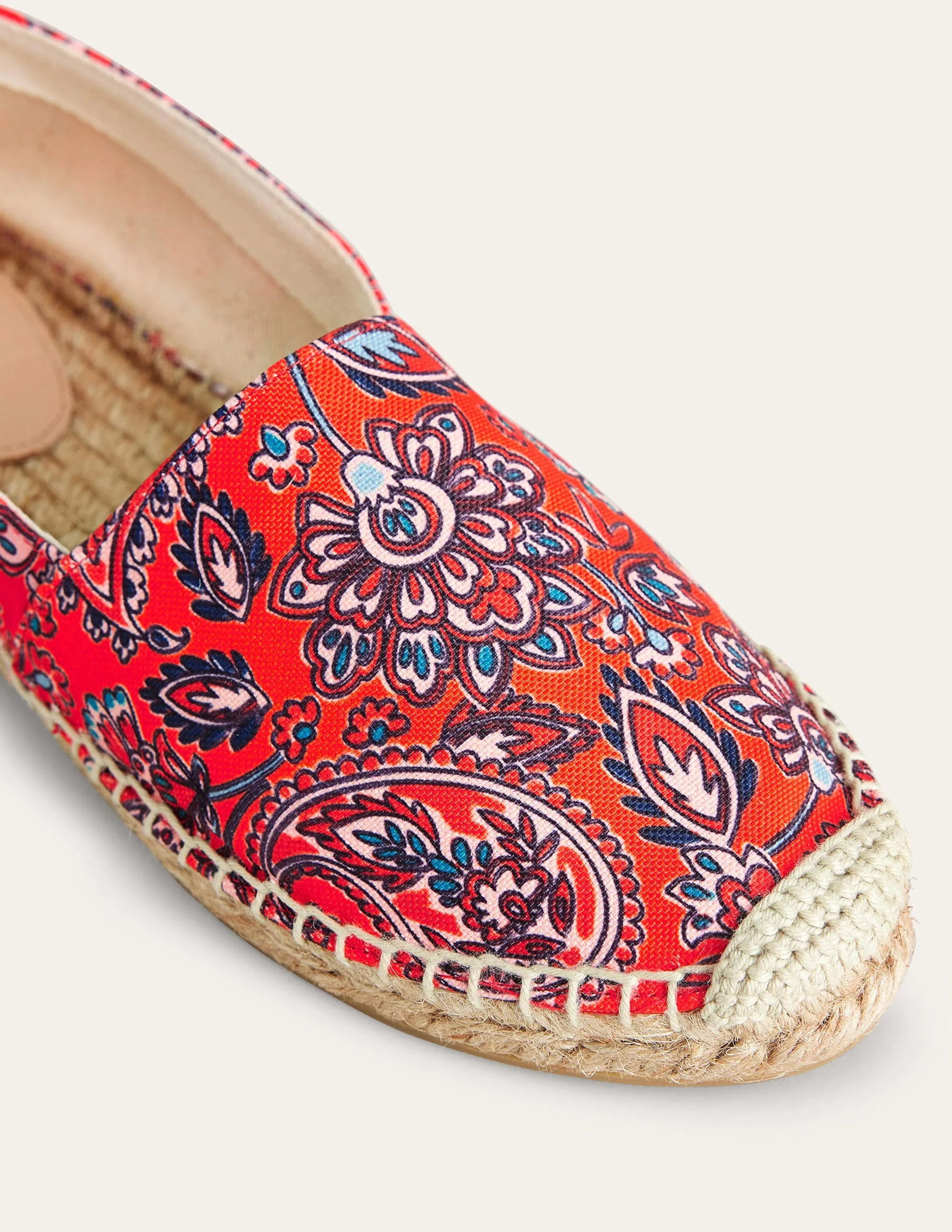 Classic Flat Espadrilles-High Risk Red, Paisley Terrace