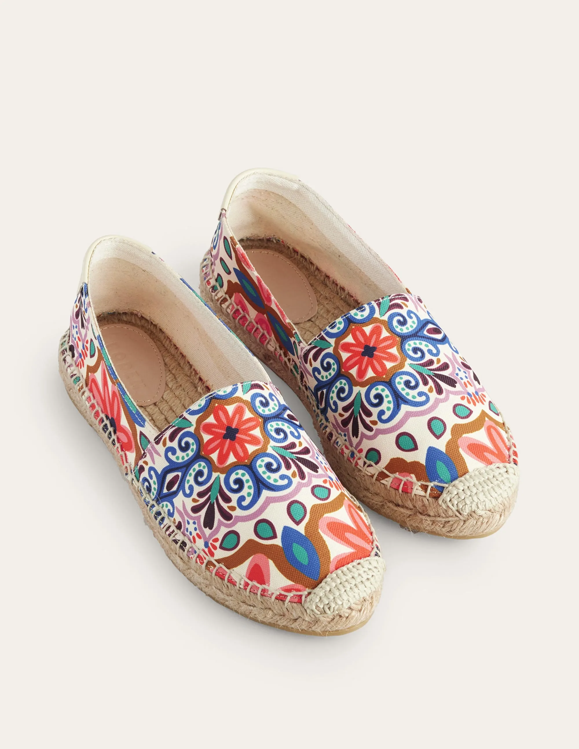 Classic Flat Espadrilles-Ivory, Tapestry