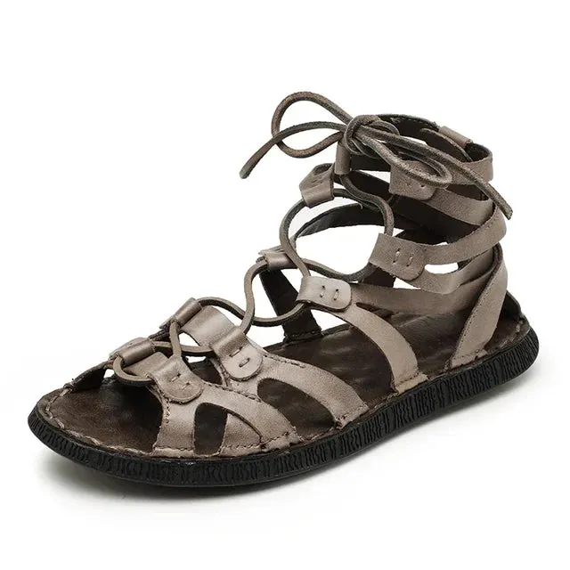 Comfy Genuine Leather Gladiator Sandals