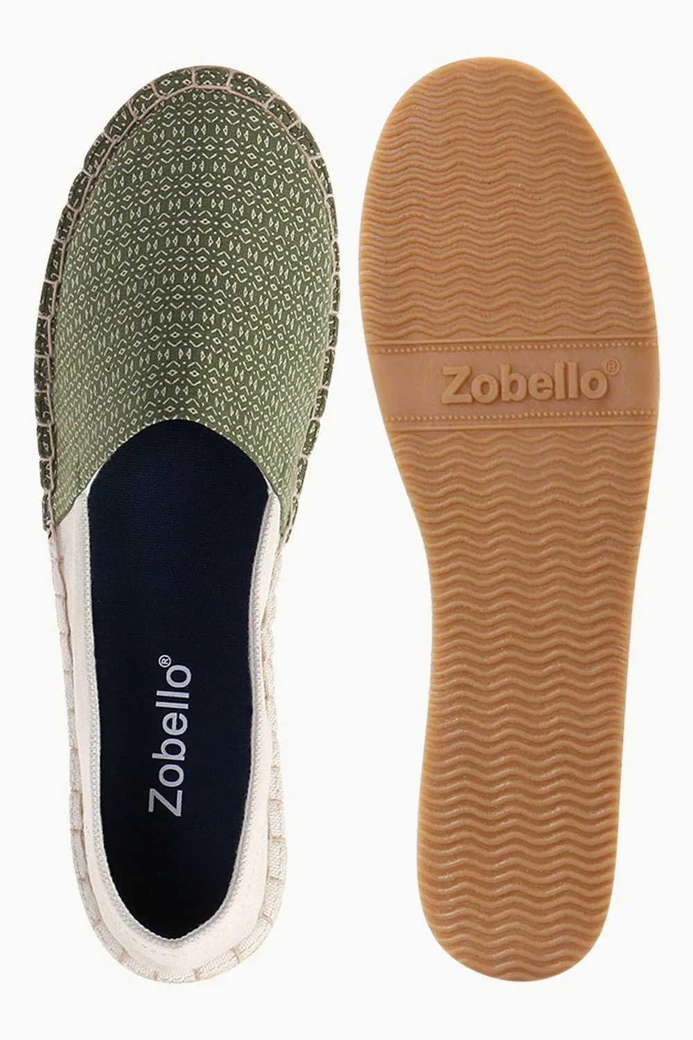 Cut N Sew Green Print Espadrilles