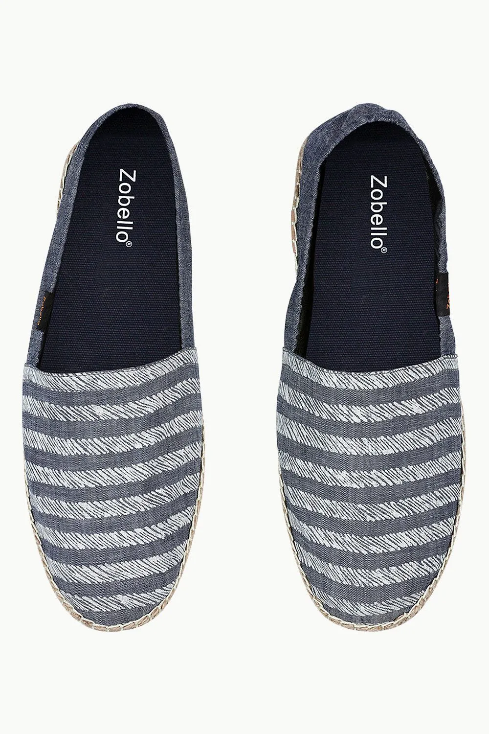 Denim Blue Striped Espadrilles