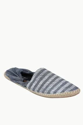 Denim Blue Striped Espadrilles