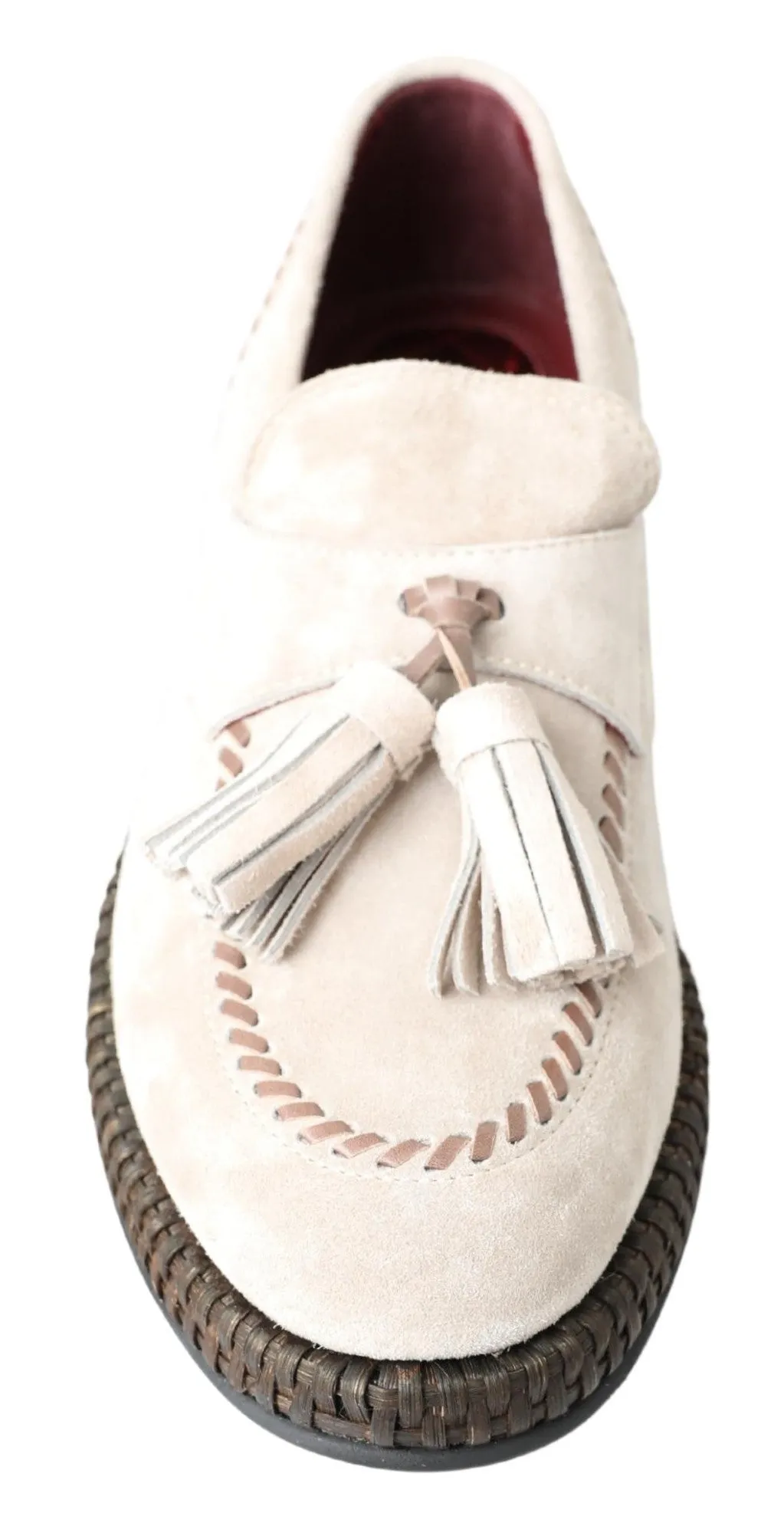 Dolce & Gabbana Elegant Ivory Leather Espadrilles