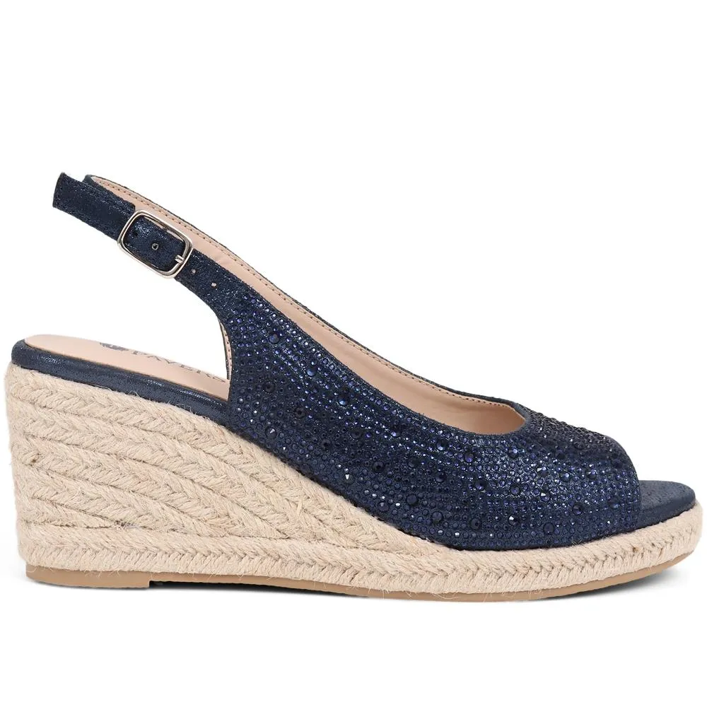 Embellished Espadrille Sandals  - HUANG39007 / 324 903