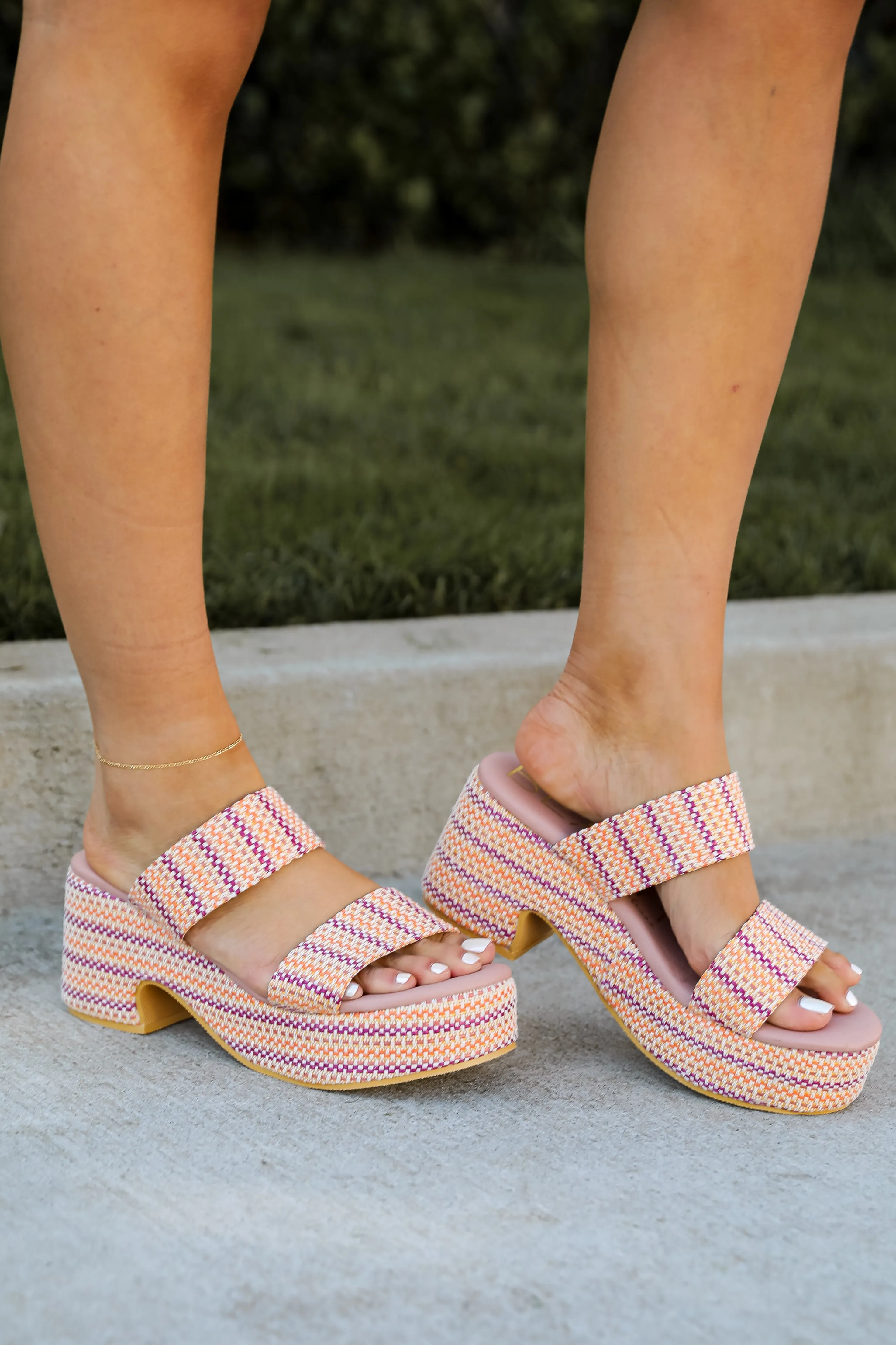 FINAL SALE - Ocean Avenue Pink Platform Espadrilles