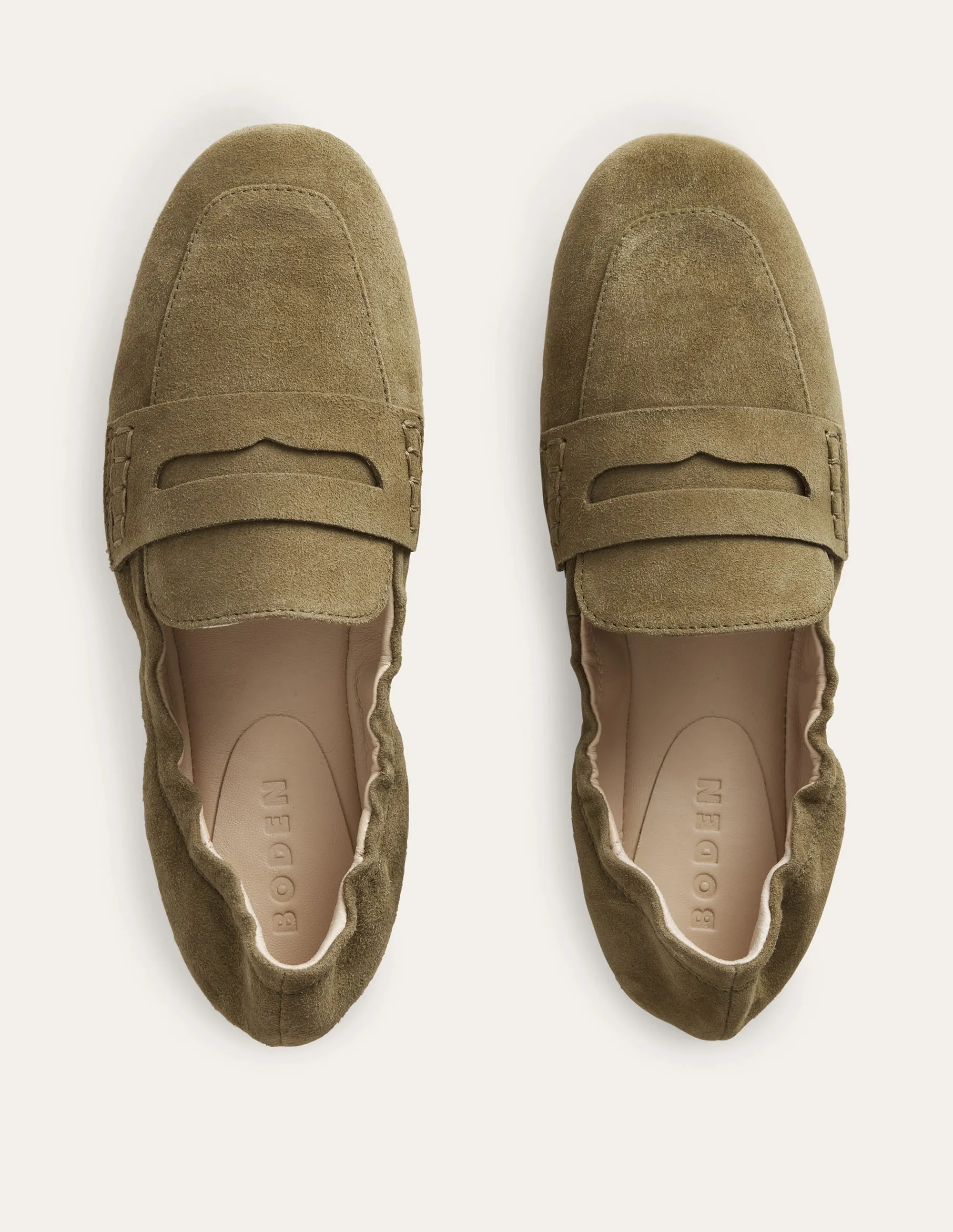 Flexible Sole Loafers-Deep Olive