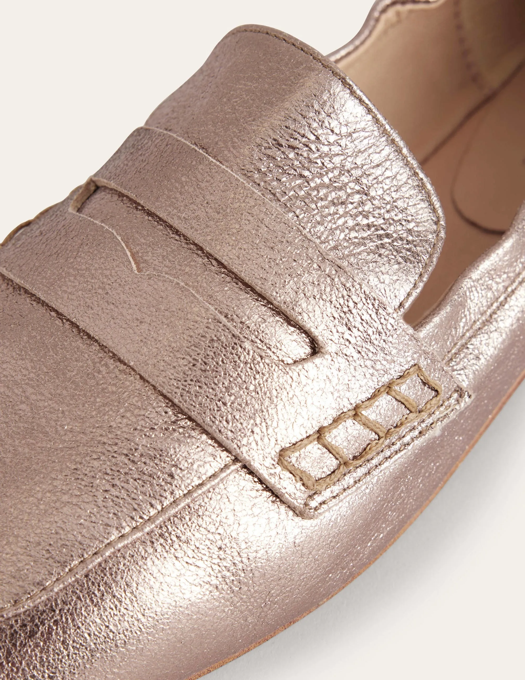 Flexible Sole Loafers-Gold