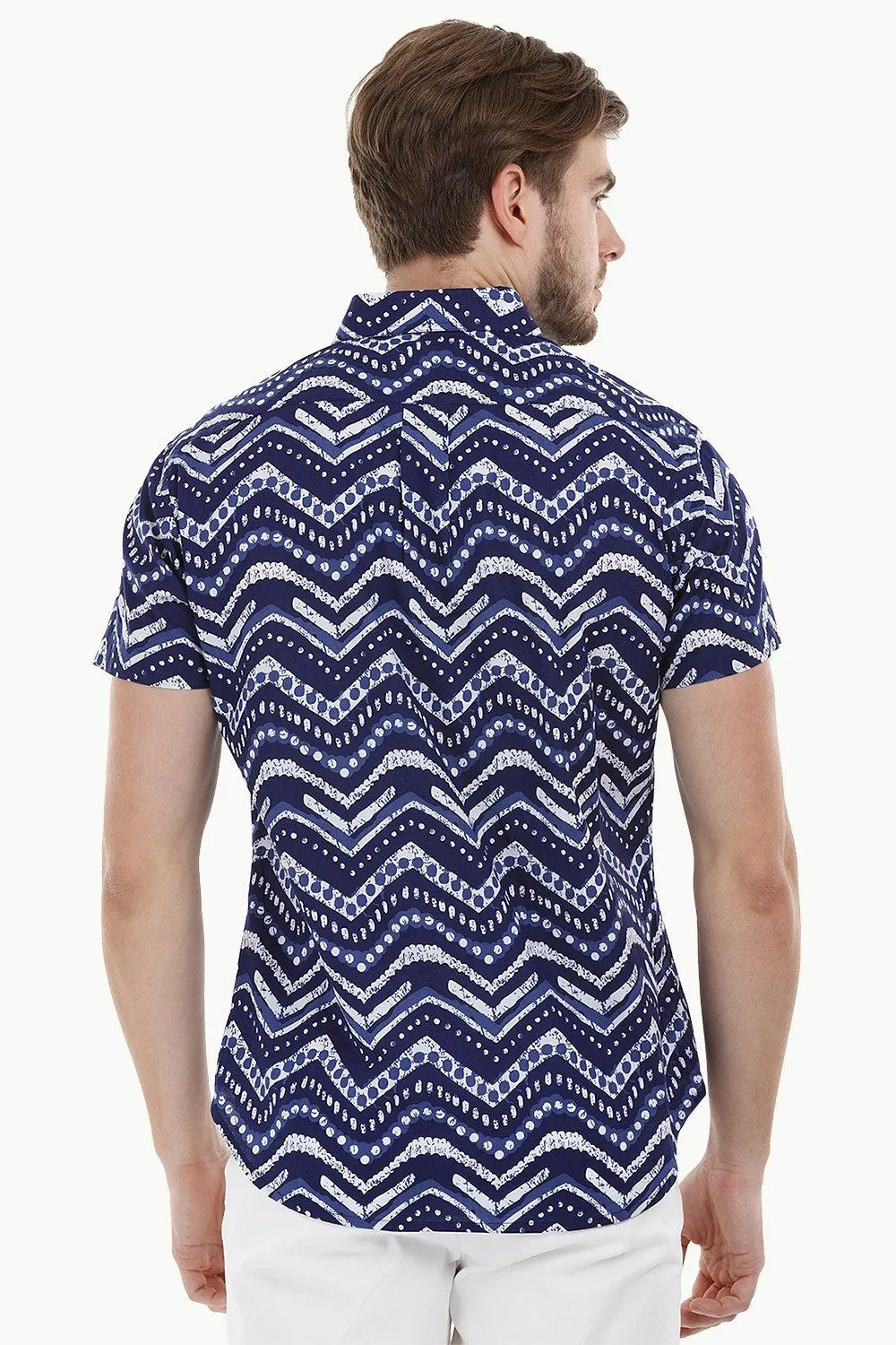 Lightweight Geometric Print Shirt