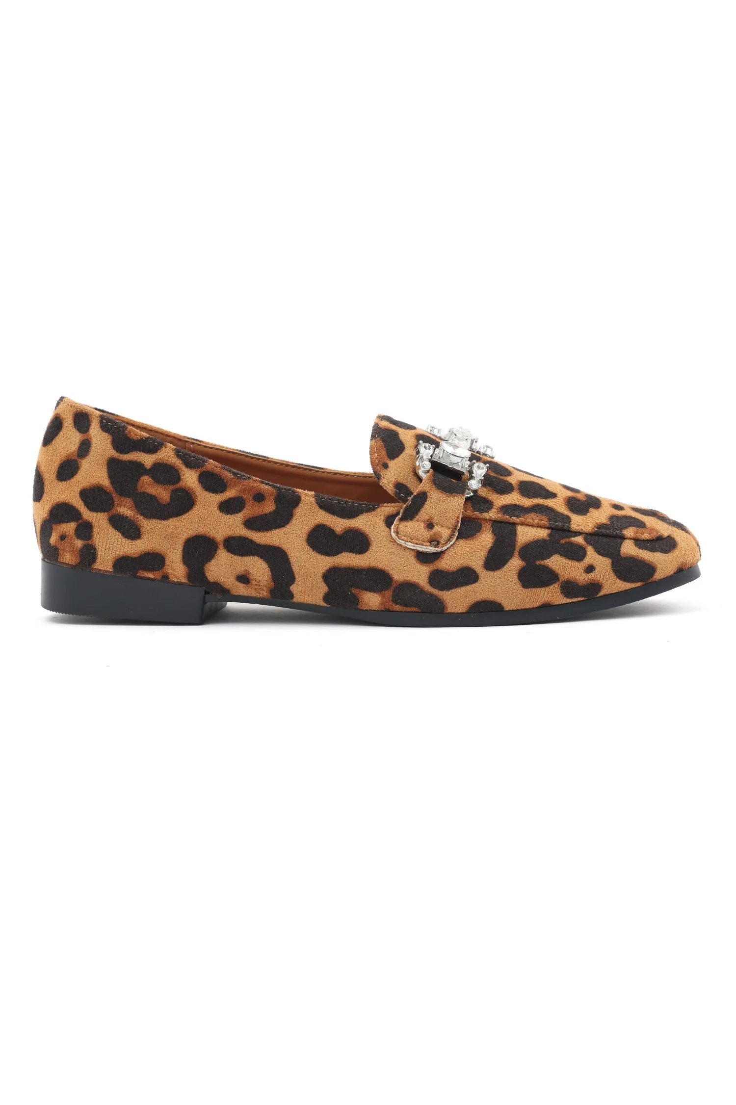 LUXE CRYSTAL LOAFERS-LEOPARD