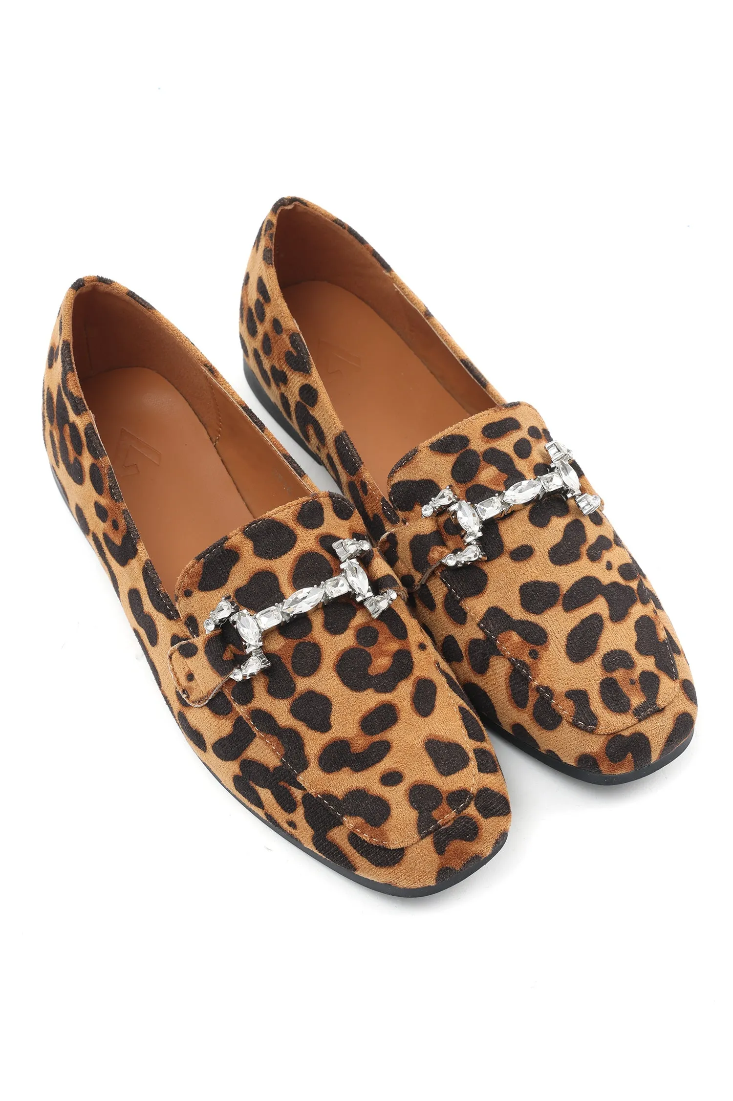 LUXE CRYSTAL LOAFERS-LEOPARD