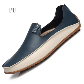 Men Boat Shoes Moccasins Leather Mens Loafers Lightweight Sneakers