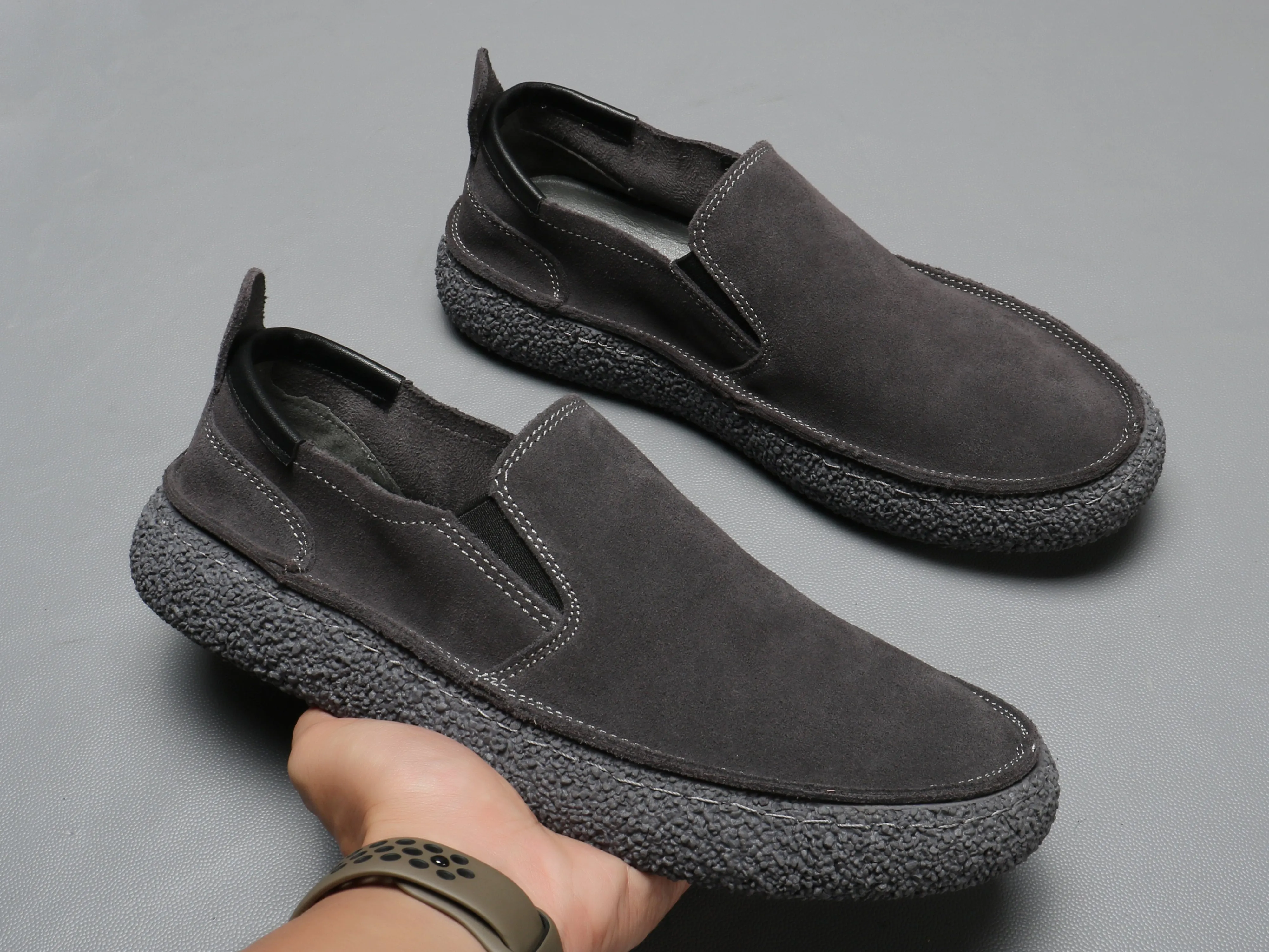 Men's Suede Flat Slip On Loafers