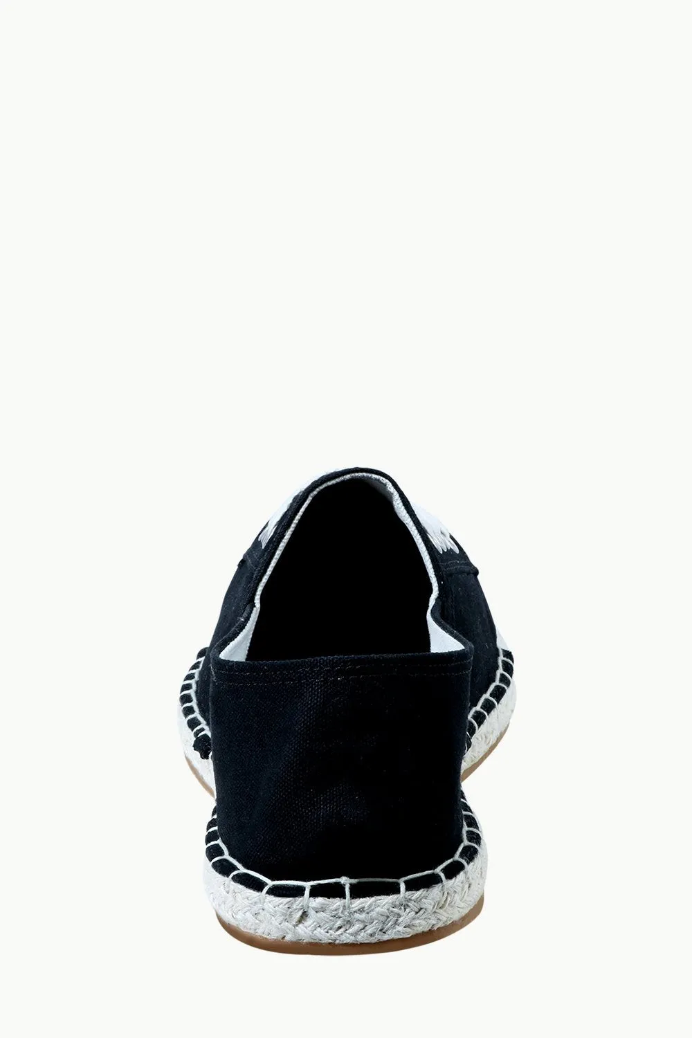 Mock Lace Up Black Espadrilles