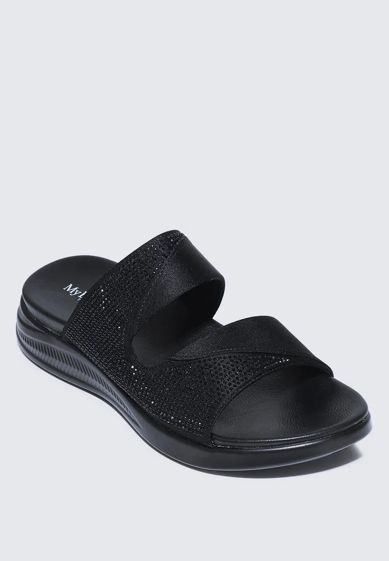 My Soft Steps Comfy Sandals In Black