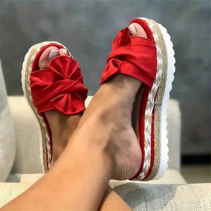 Soleil™ Bow Platform Espadrilles Slippers