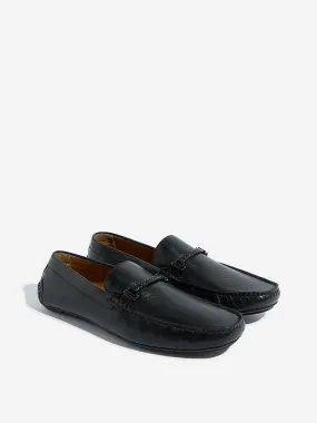 SOLEPLAY Black Leather Penny Loafers