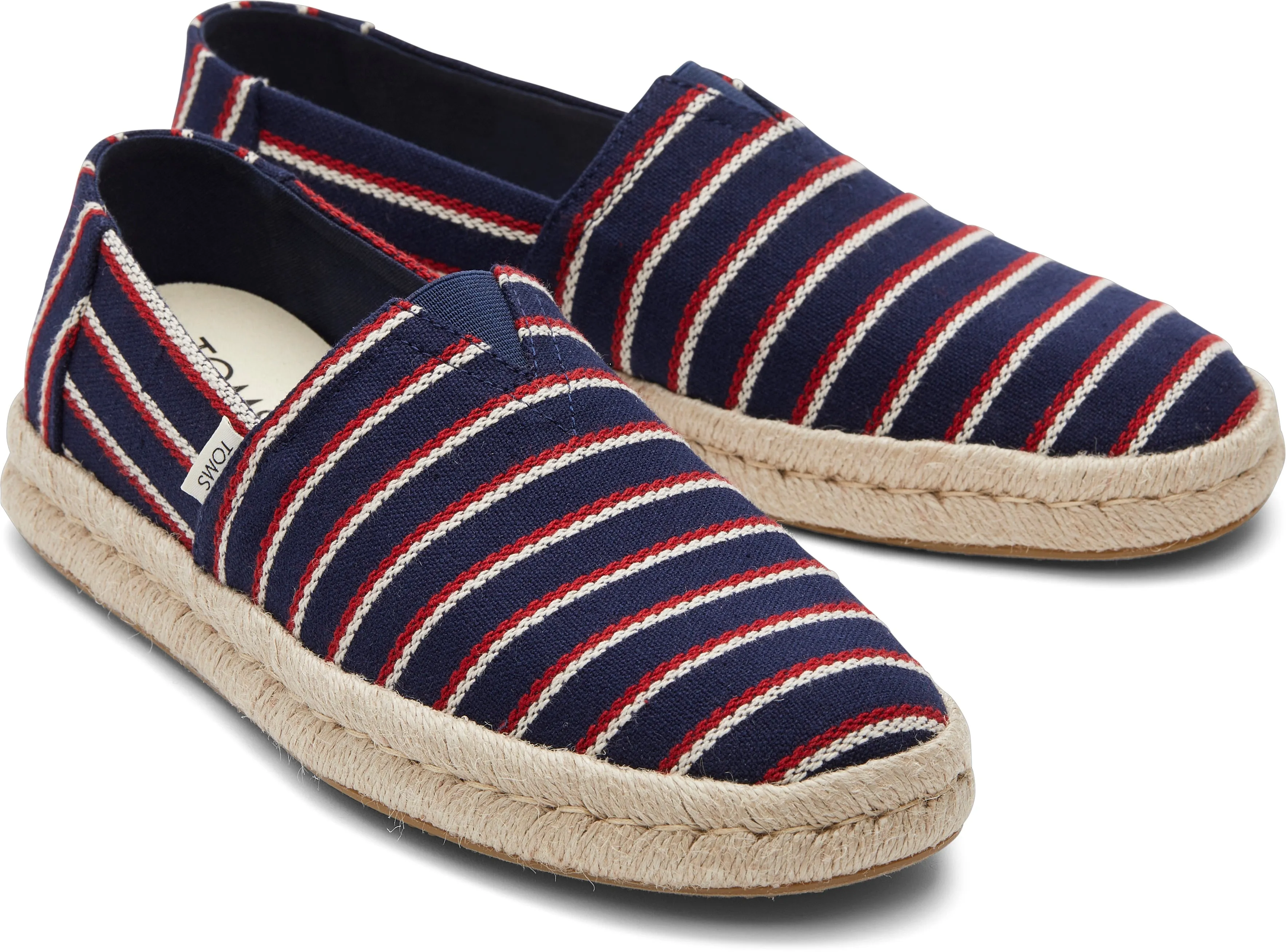 Toms Men Alpargata Rope 2.0 Navy Woven Stripes