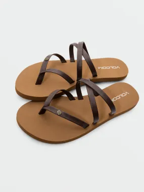 VOLCOM EASY BREEZY II WOMENS SANDAL - BROWN