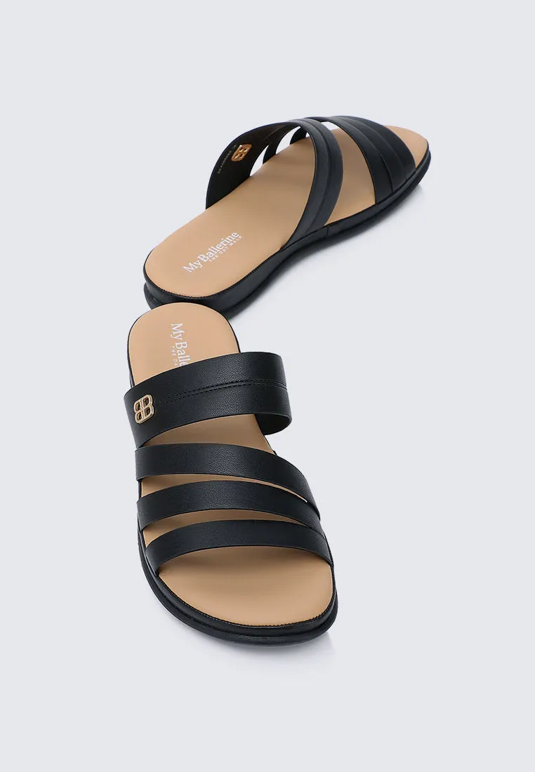 Walk Lite Comfy Sandals In Black